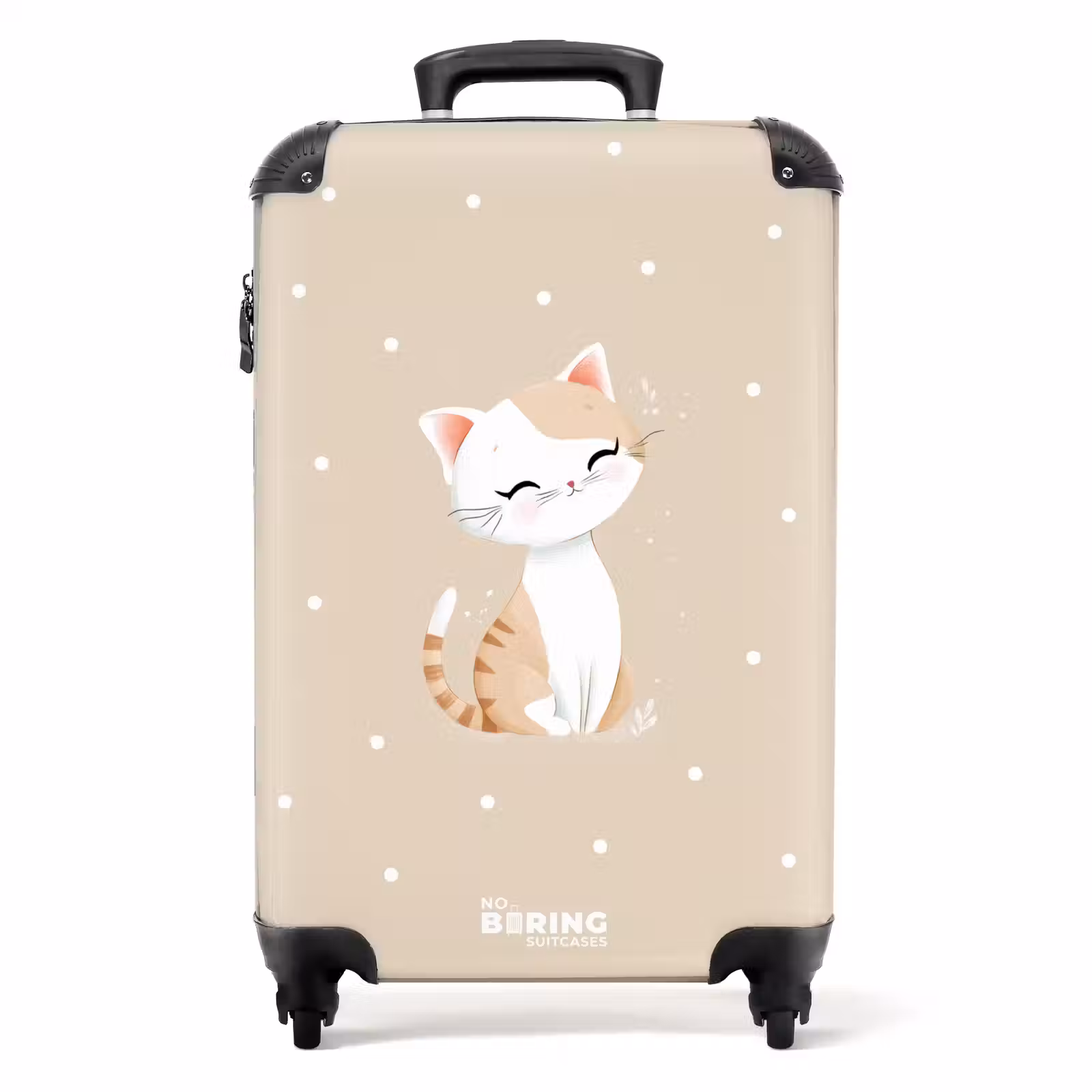Suitcase - Cat surrounded by beige dots — 1