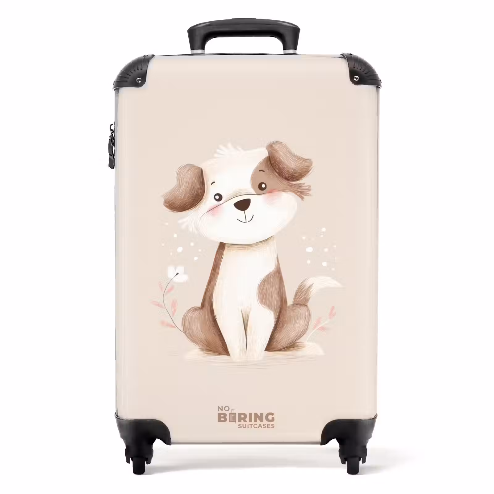 Suitcase - Dog in the colors brown and beige — 1