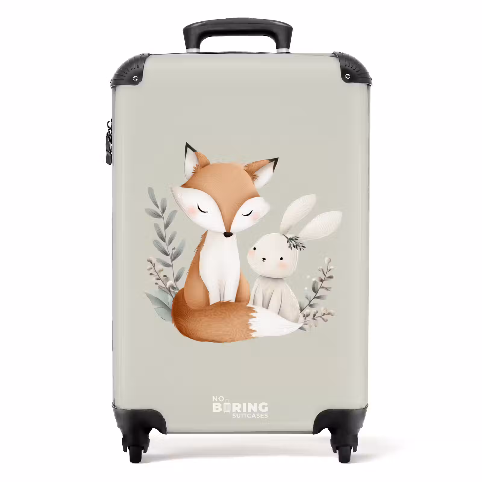 Suitcase - Fox and rabbit surrounded by green leaves — 1