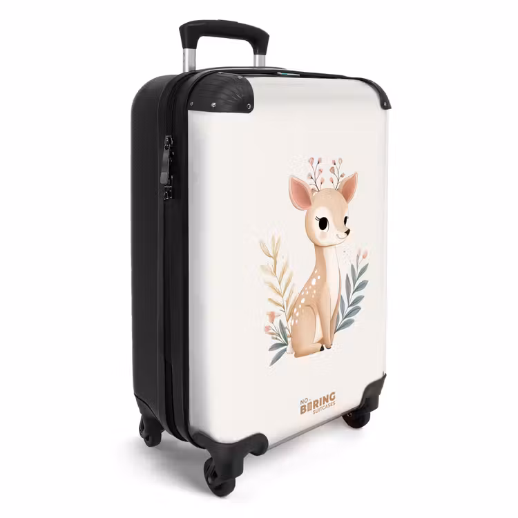 Suitcase - Deer surrounded by plants in shades of beige — 2