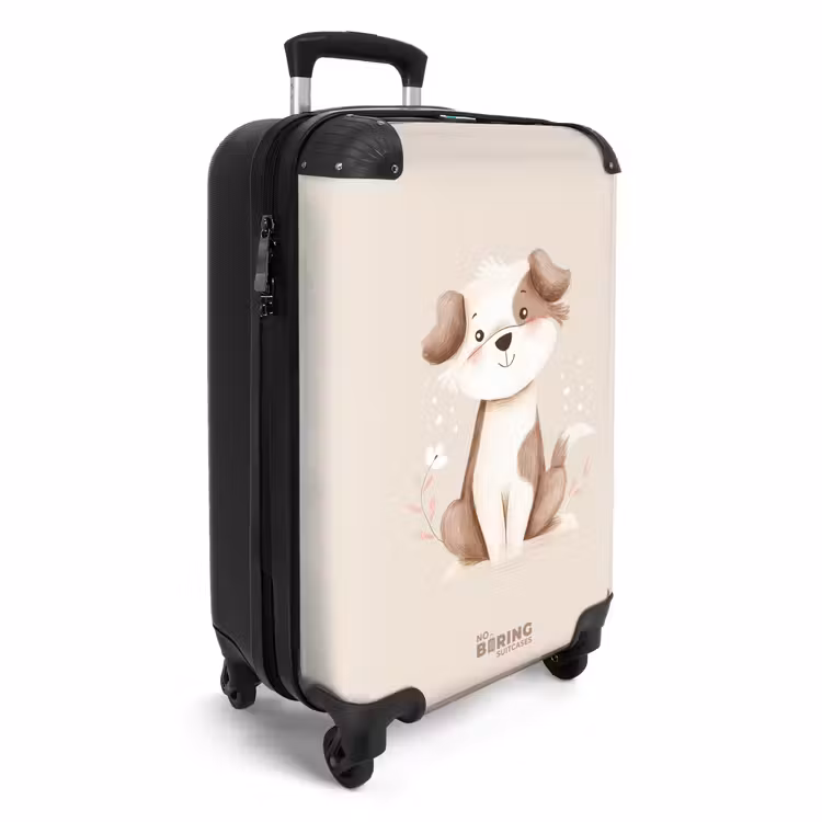 Suitcase - Dog in the colors brown and beige — 2