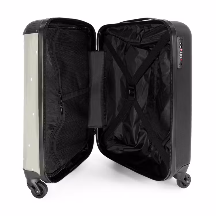 Suitcase - Fox and rabbit surrounded by green leaves and dots — 4