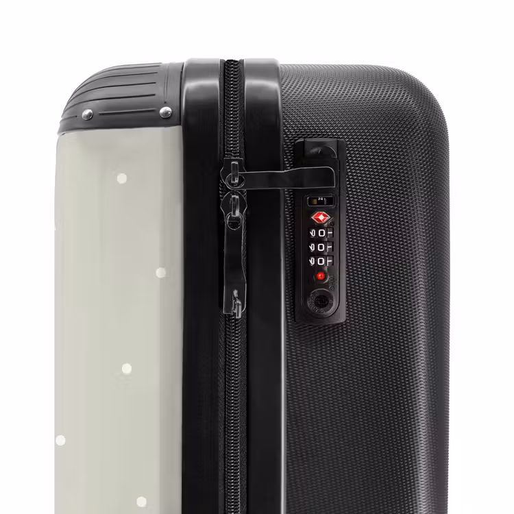 Suitcase - Fox and rabbit surrounded by green leaves and dots — 5