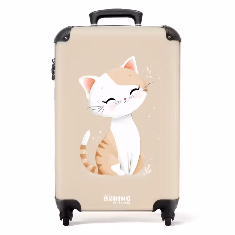 Suitcase - Kitten in the colors beige and white — 1