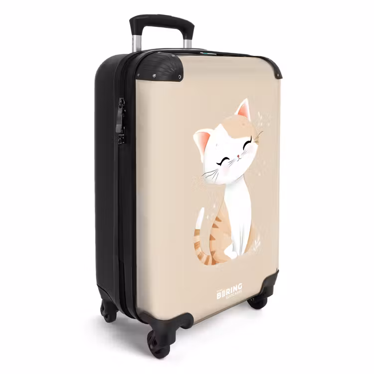 Suitcase - Kitten in the colors beige and white — 2