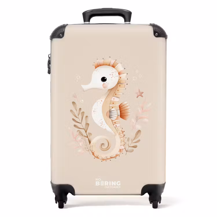 Suitcase - Pink seahorse among sea plants — 1