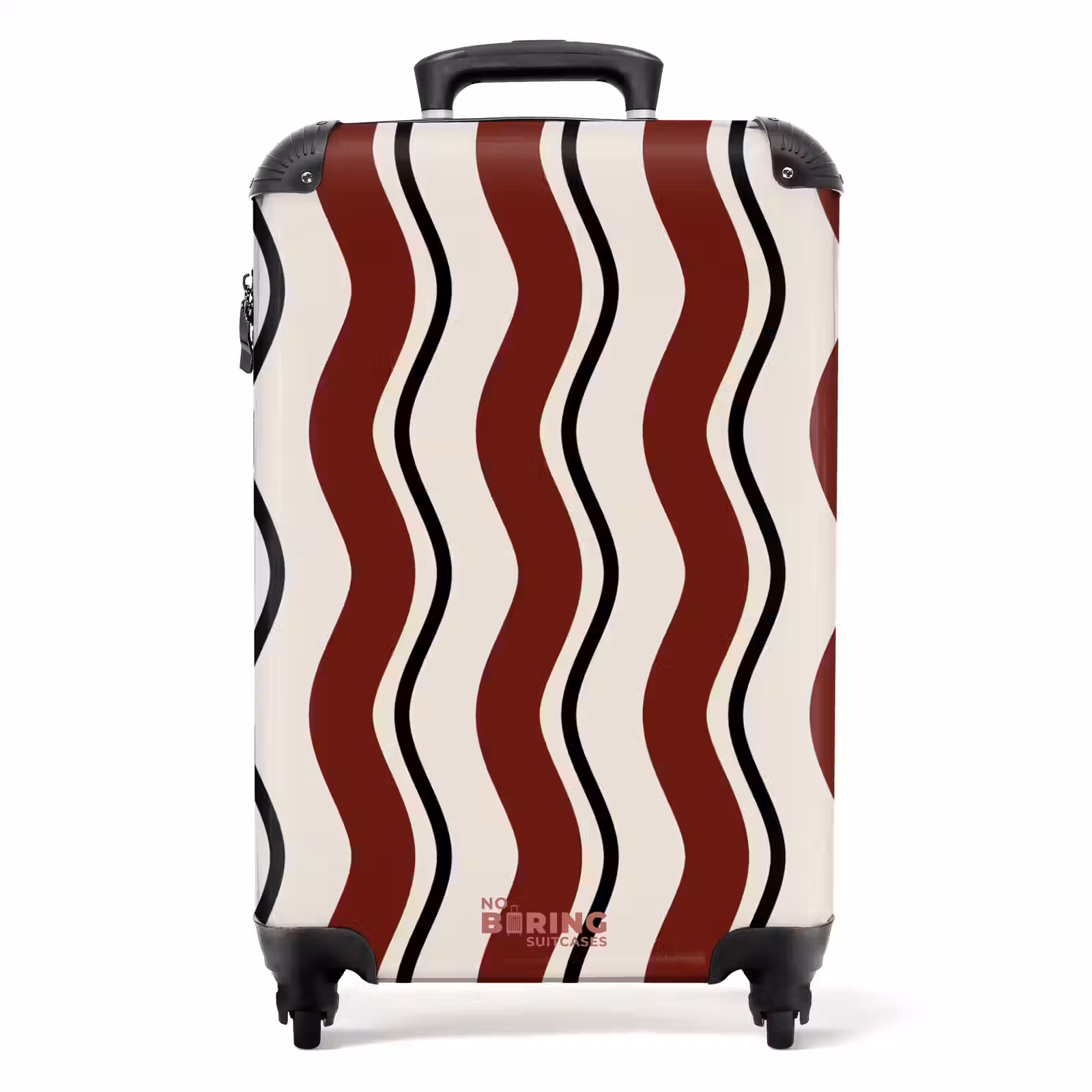 Suitcase - Wavy stripes in red — 1