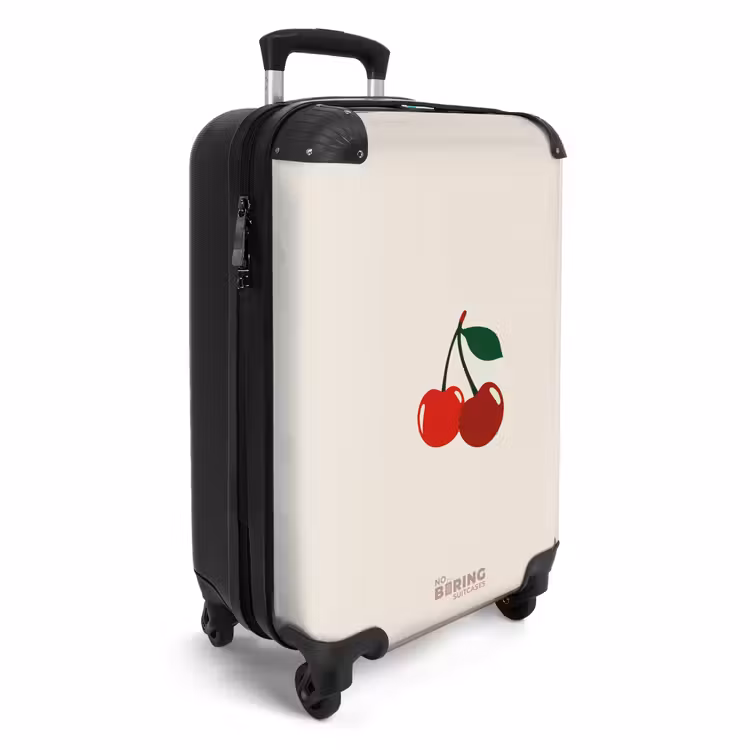 Suitcase - Cherry on beige background — 2
