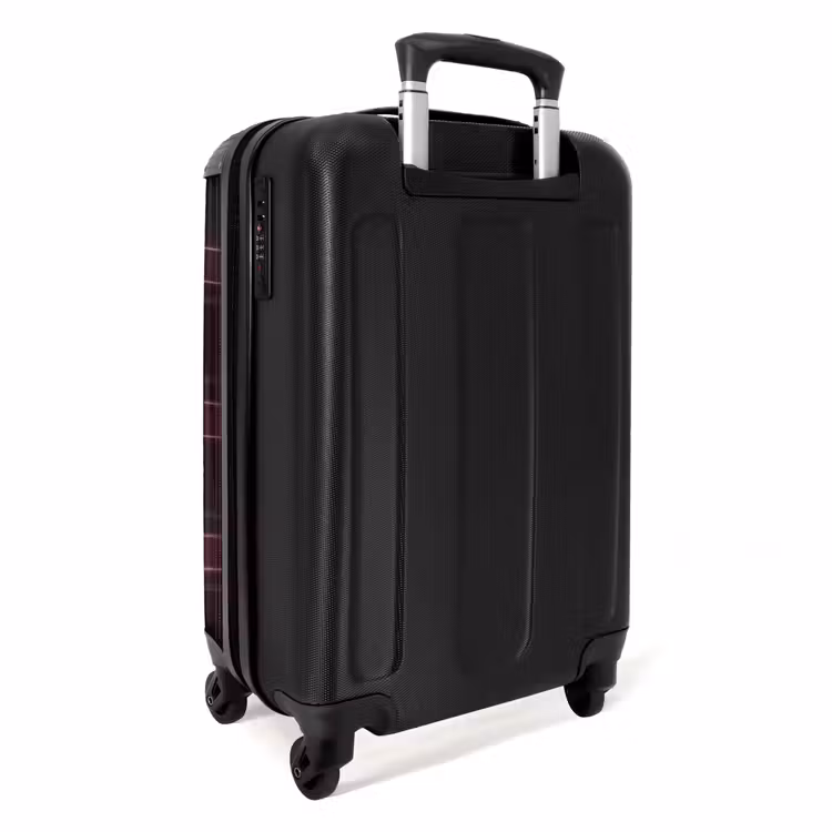 Suitcase - Classic checkered pattern in gray and red — 3