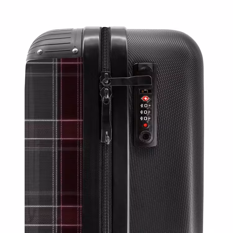 Suitcase - Classic checkered pattern in gray and red — 5