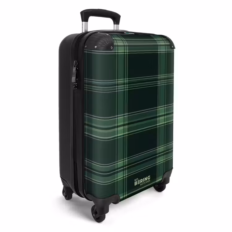 Suitcase - Classic checkered pattern in shades of green — 2