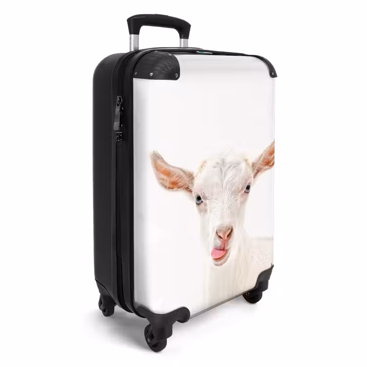 Suitcase - Goat Sticking Out Its Tongue — 2