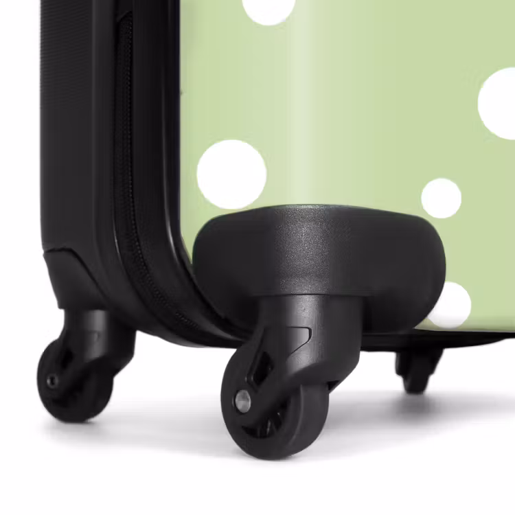 Suitcase - Green background with white dots — 6