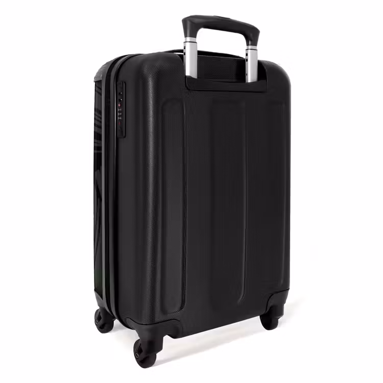 Suitcase - Large leaves in black with dark green — 3
