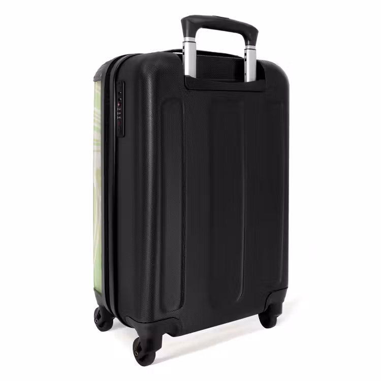 Suitcase - Large leaves in light green with beige — 3