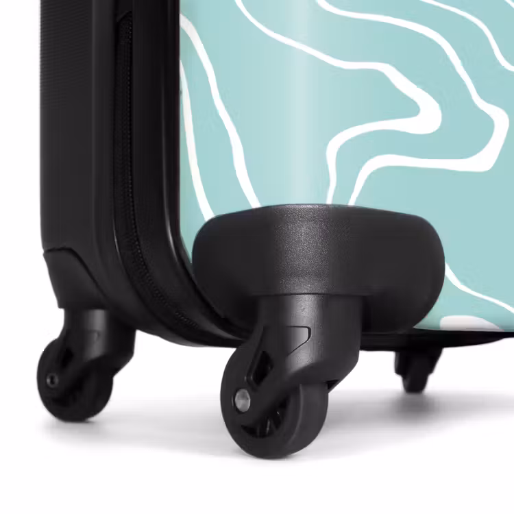 Suitcase - Light blue background with abstract white lines — 6