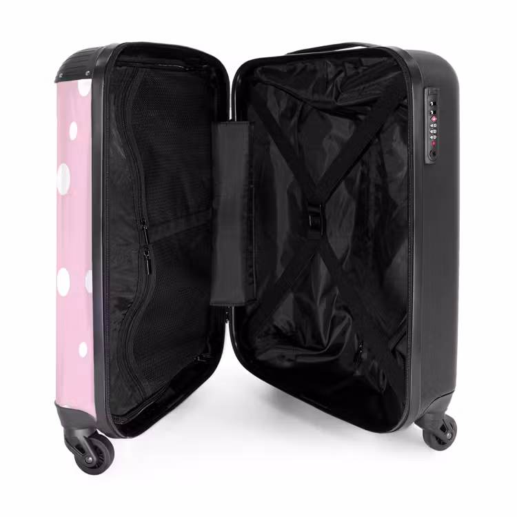 Suitcase - Pink background with white dots — 4