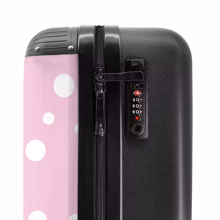 Suitcase - Pink background with white dots — 5