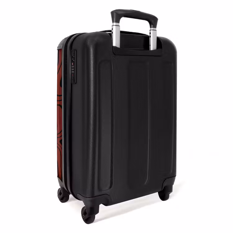 Suitcase - Red background with abstract black lines — 3