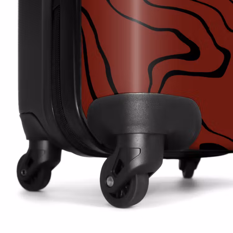 Suitcase - Red background with abstract black lines — 6