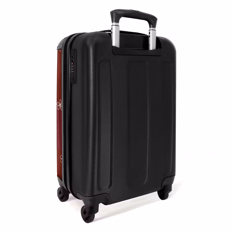 Suitcase - Red background with white flowers — 3
