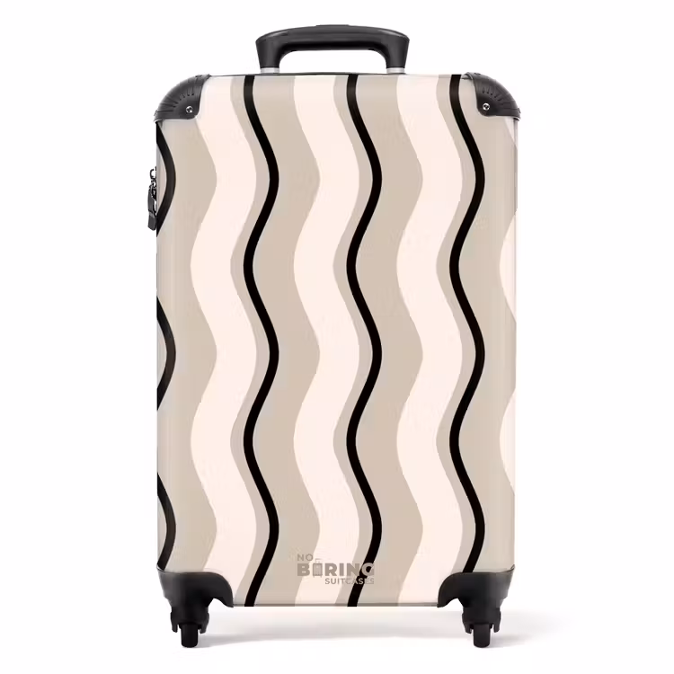 Suitcase - Vertical waves in cream shades — 1