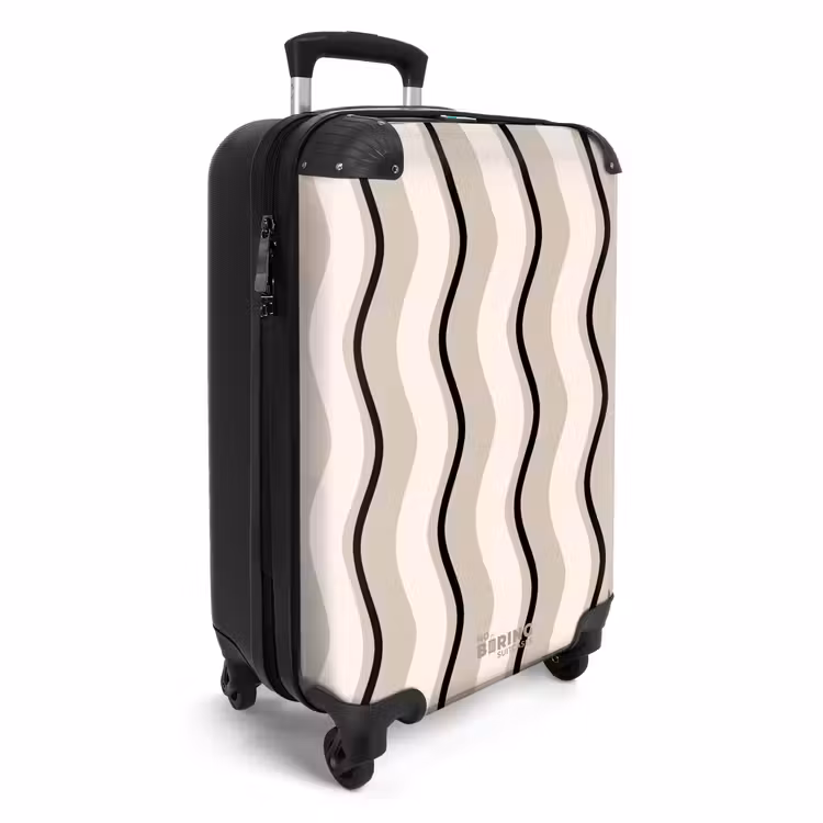 Suitcase - Vertical waves in cream shades — 2