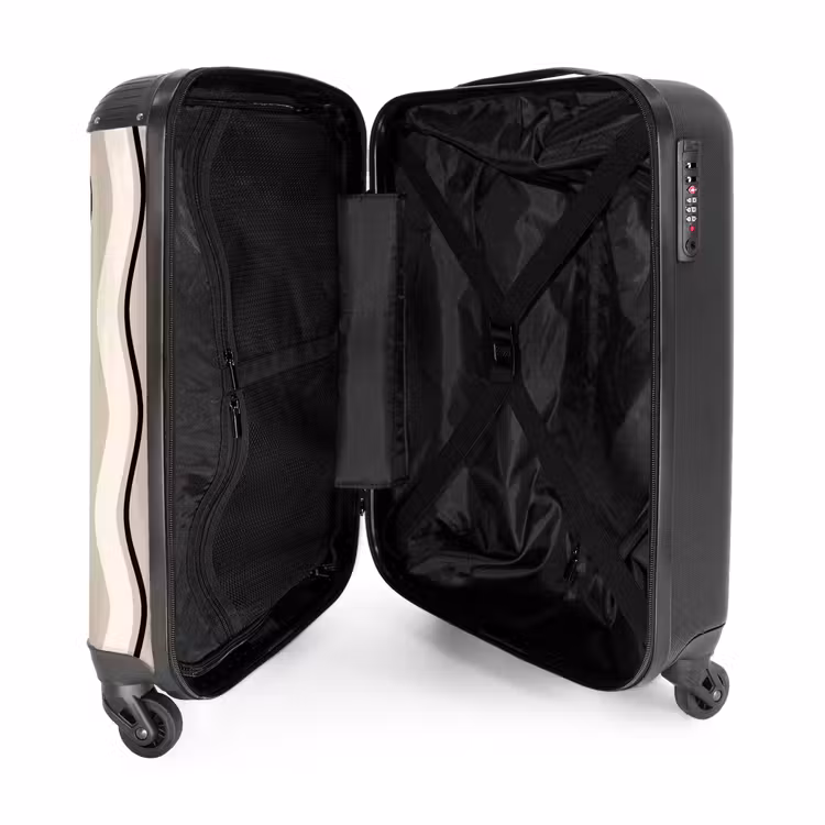 Suitcase - Vertical waves in cream shades — 4