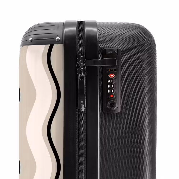 Suitcase - Vertical waves in cream shades — 5