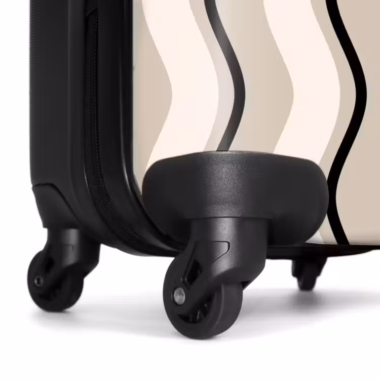 Suitcase - Vertical waves in cream shades — 6