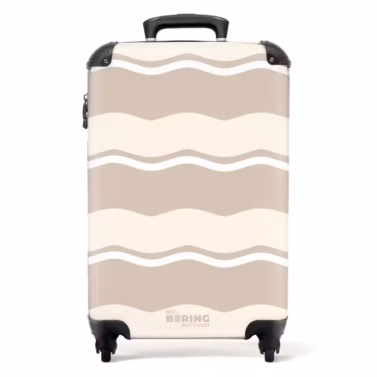 Suitcase - Waves in cream shades — 1