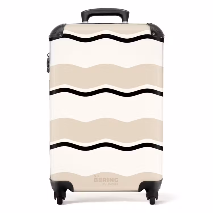 Suitcase - Wavy stripes in cream shades — 1