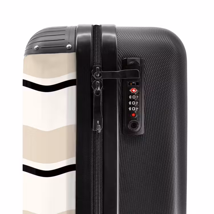 Suitcase - Wavy stripes in cream shades — 5