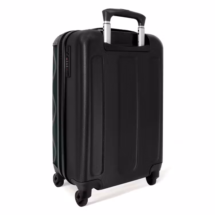 Suitcase - Wavy stripes in green with gray — 3