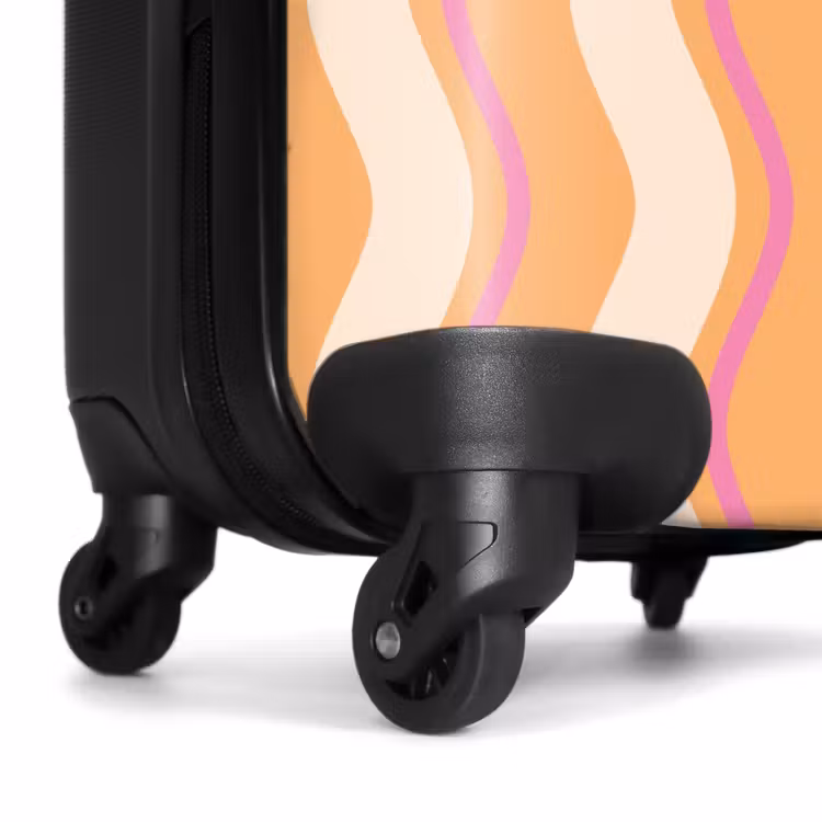 Suitcase - Wavy stripes in orange and pink — 6