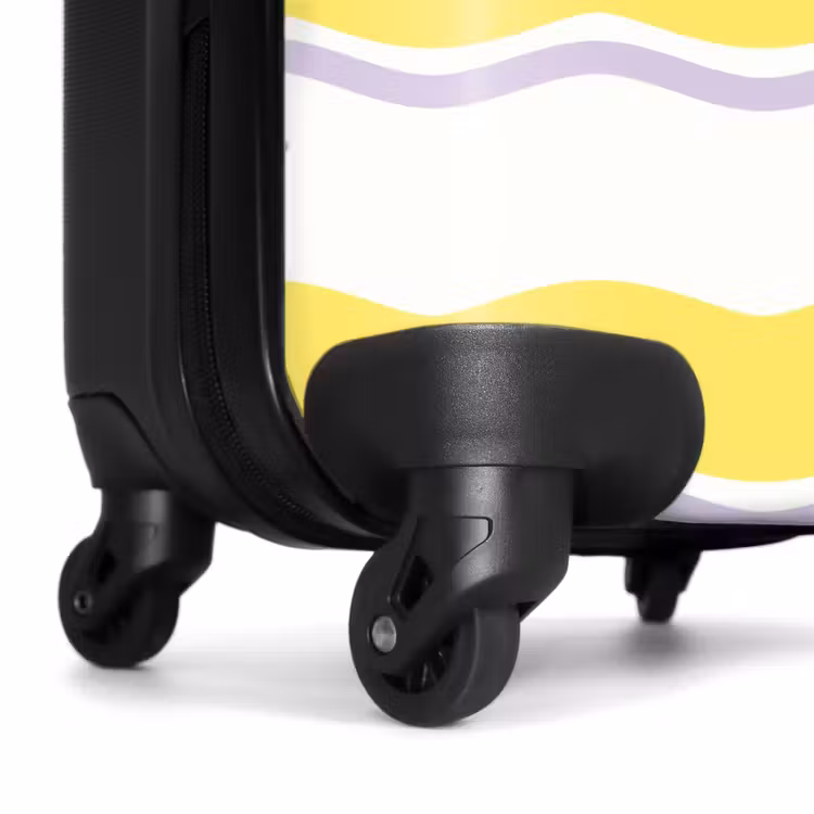 Suitcase - Wavy stripes in purple and yellow — 6