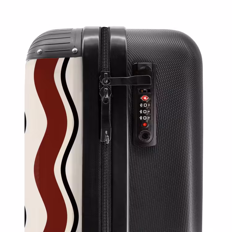 Suitcase - Wavy stripes in red — 5