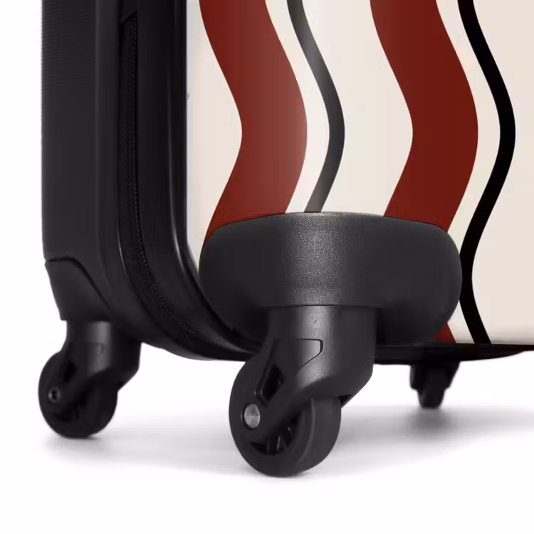 Suitcase - Wavy stripes in red — 6