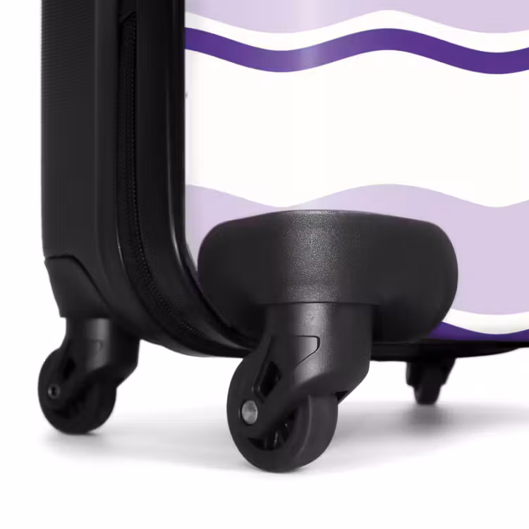 Suitcase - Wavy stripes in shades of purple — 6