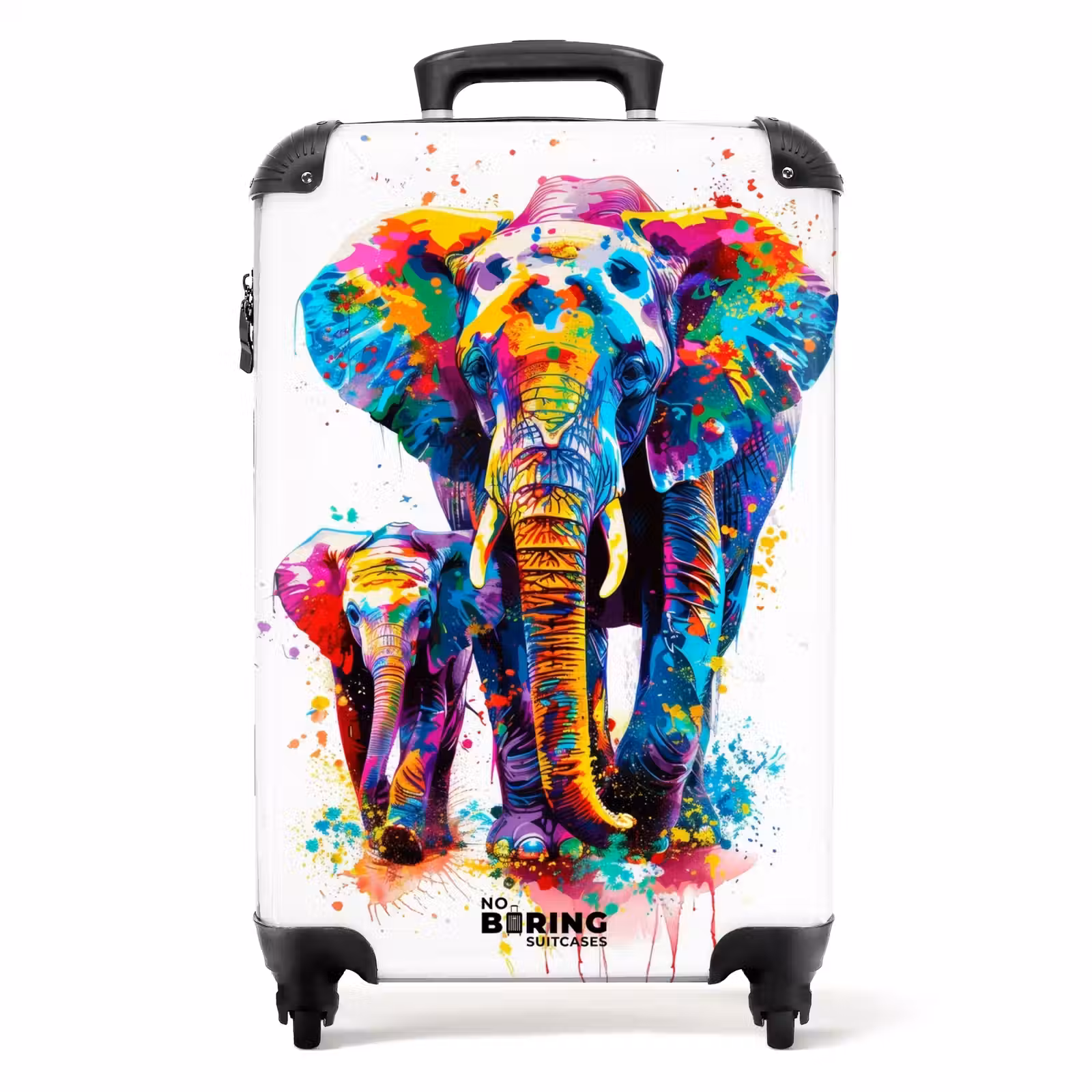 Suitcase - Colorful elephants — 1