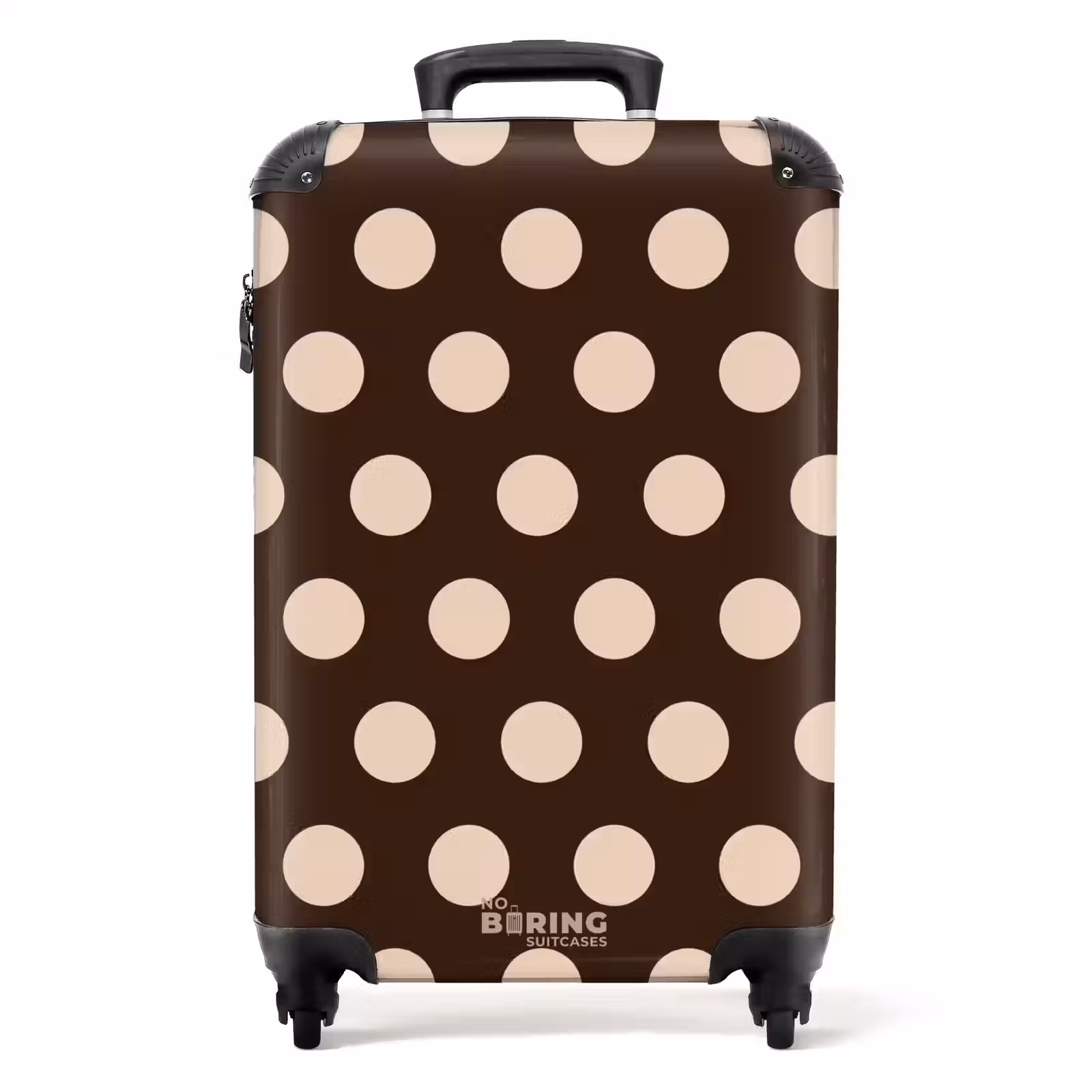 Suitcase - Dots pattern in different shades of brown — 1