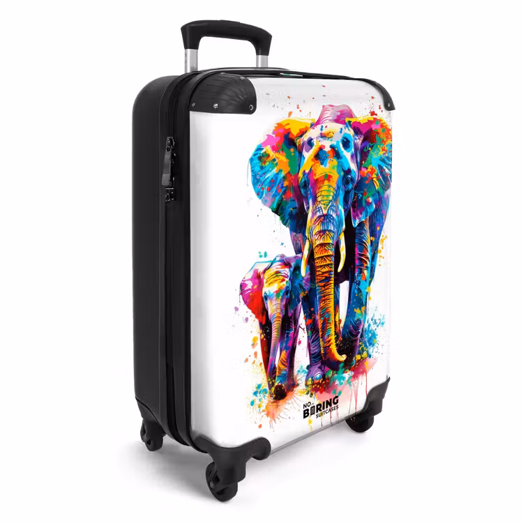 Suitcase - Colorful elephants — 2
