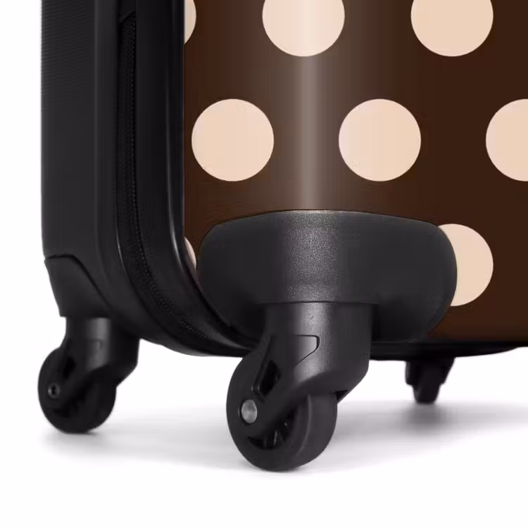 Suitcase - Dots pattern in different shades of brown — 6