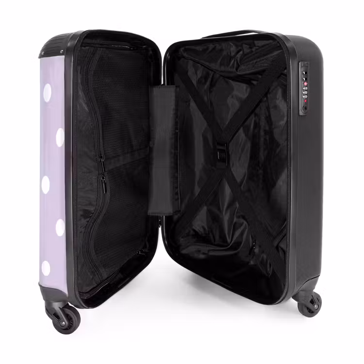 Suitcase - Light purple background with white dots — 4