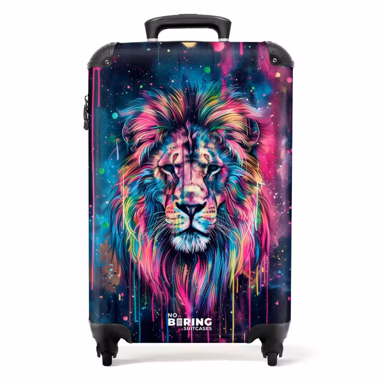 Suitcase - Lion of paint splatters — 1