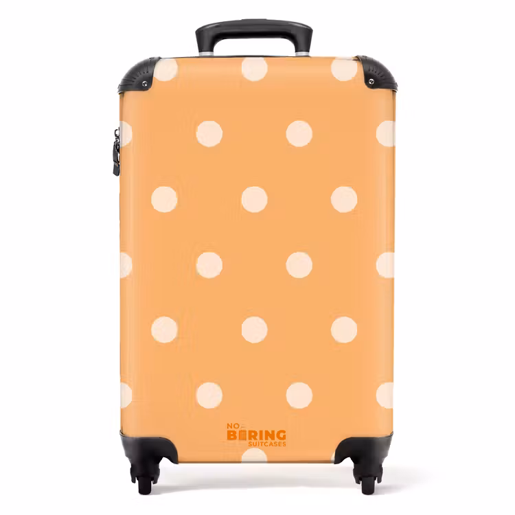 Suitcase - Orange dots pattern — 1