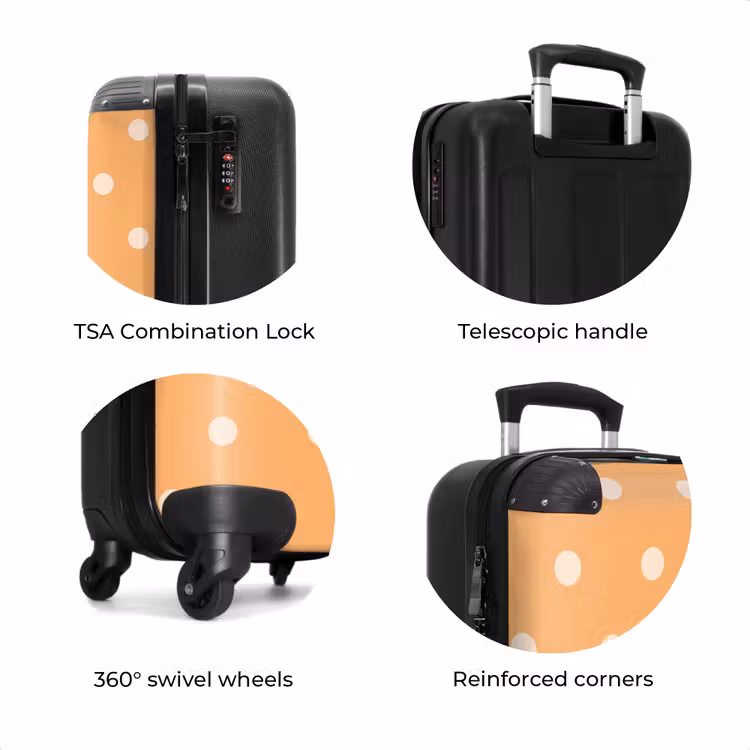 Suitcase - Orange dots pattern — 7