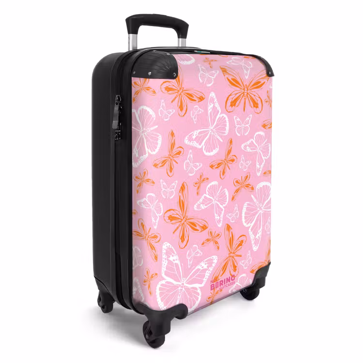 Suitcase - Pattern of colored butterflies — 2