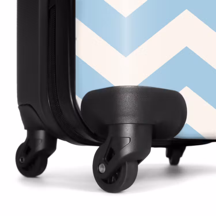Suitcase - Zigzag pattern in blue and white — 6