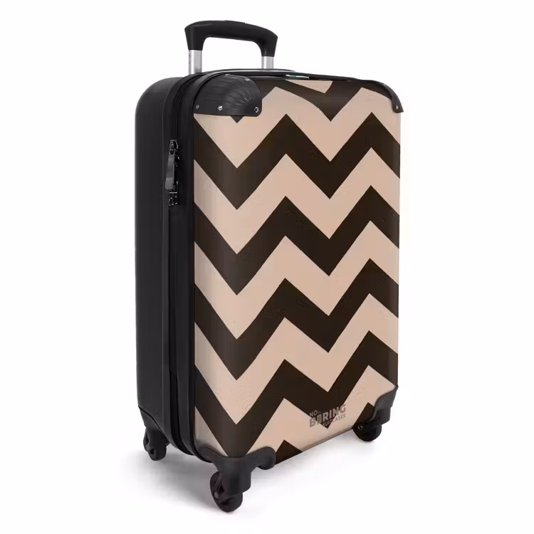 Suitcase - Zigzag pattern in different shades of brown — 2